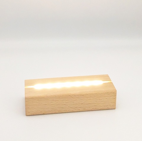 Drewniana podstawka LED prostokąt A5 3000K baterie