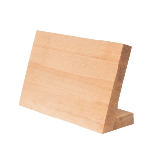 Bukowy duży stojak blok magnetyczny na noże RYBA WOODEN