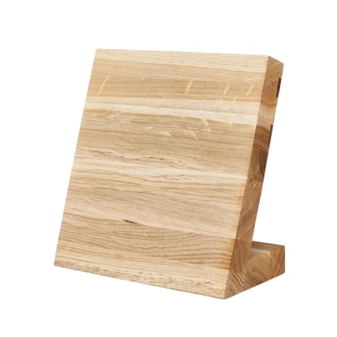 Dębowy stojak blok magnetyczny na noże RYBA WOODEN