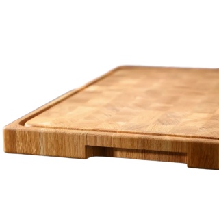 Deska do krojenia dębowa sztorcowa 39.5 x 29.5 x 3.6cm certyfikowana RYBA WOODEN