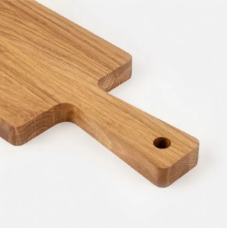 Deska do krojenia dębowa z rączką 39.5 x 13 x 2cm RYBA WOODEN