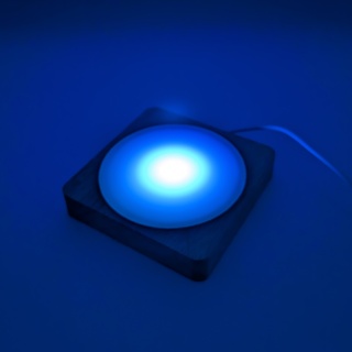 Drewniana podstawka LED kwadrat RGB USB