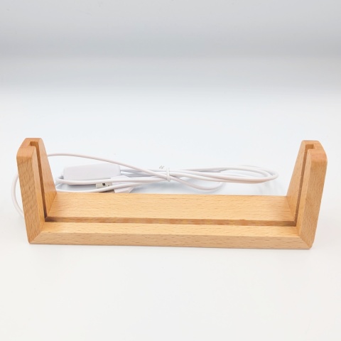 Drewniana podstawka LED w kształcie U 16,2cm 6000K USB