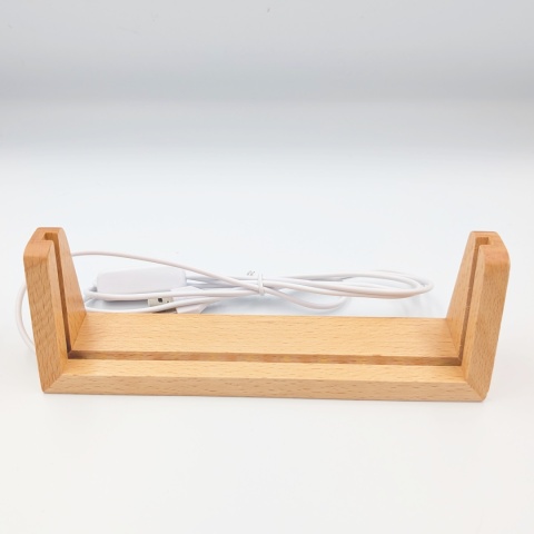 Drewniana podstawka LED w kształcie U 18,8cm 6000K USB