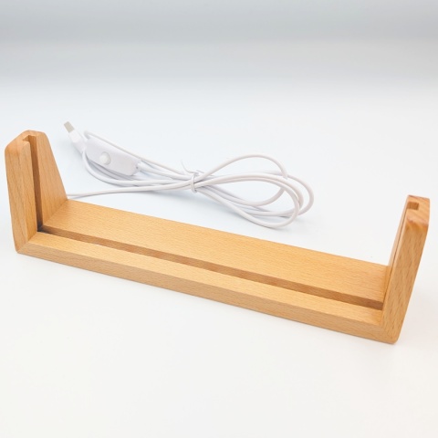 Drewniana podstawka LED w kształcie U 21,3cm 6000K USB