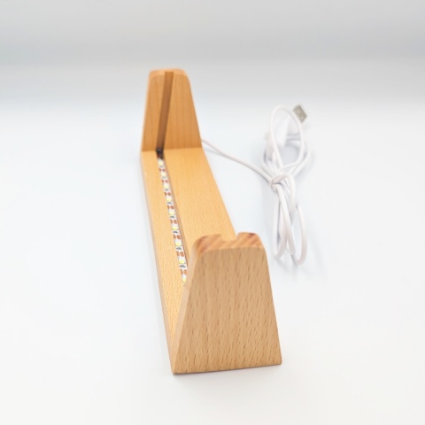 Drewniana podstawka LED w kształcie U 21,3cm 6000K USB