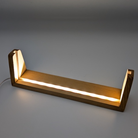 Drewniana podstawka LED w kształcie U 21,3cm 6000K USB