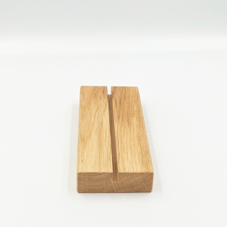 Drewniana podstawka plexi A5 4mm dąb 15x6x2 cm