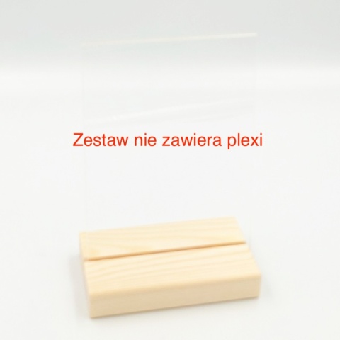 Drewniana podstawka plexi A6 4mm sosna 10,5x6cm