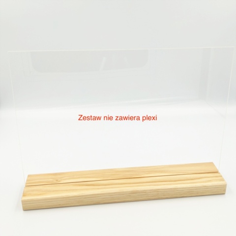 Drewniana podstawka plexi/pleksi A3/A4 dąb 30x6 cm