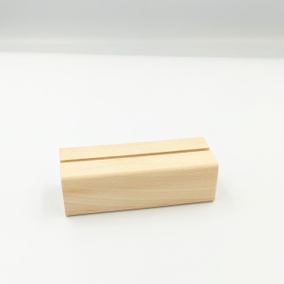 Drewniana podstawka pleksi A6 buk 10,5x4 cm
