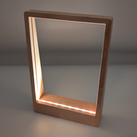 Drewniana ramka LED A5 3000K baterie