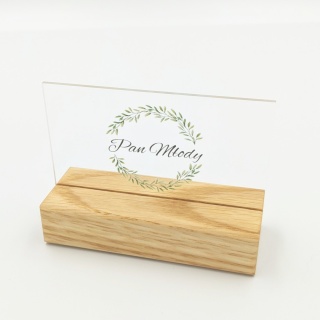 Drewniane podstawki na winietki 2mm dąb 9x3,5cm