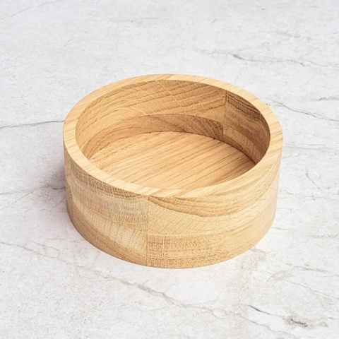 Miseczka na przekąski dębowa fi102x40mm RYBA WOODEN
