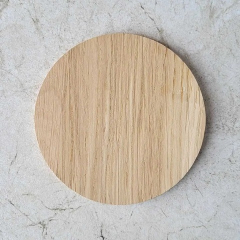Podkładka pod kubek dębowa 10cm RYBA WOODEN