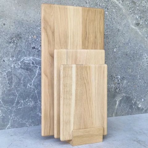 Stojak na deski do krojenia AYA 1.5cm, dębowy RYBA WOODEN