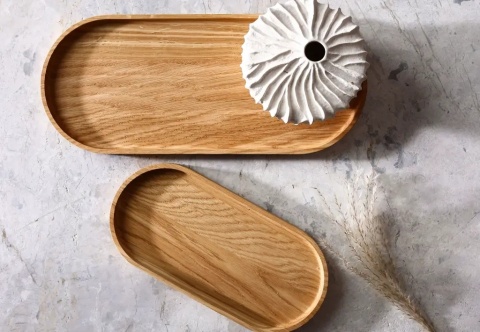 Taca dębowa 25 x 12 x 1.5cm RYBA WOODEN