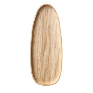 Taca długa dębowa STONE 350x140x15mm RYBA WOODEN