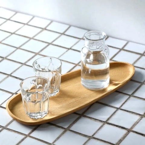 Taca długa dębowa STONE 350x140x15mm RYBA WOODEN
