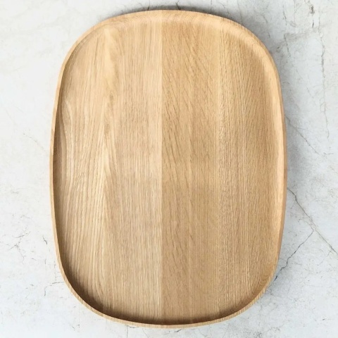 Taca duża dębowa STONE 40 x 30 x 2cm RYBA WOODEN