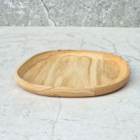 Taca mała dębowa STONE 160x150x15mm RYBA WOODEN