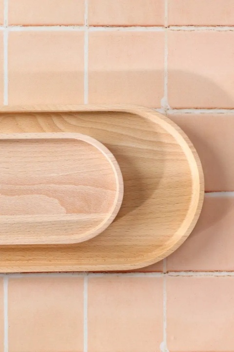 Taca mini bukowa 200x100x15mm RYBA WOODEN