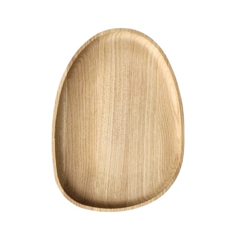 Taca średnia dębowa STONE 250x180x15mm RYBA WOODEN