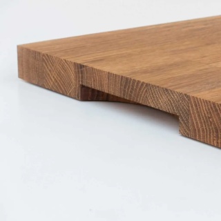 Blok dębowy deska do krojenia 45 x 30cm gruba certyfikowana RYBA WOODEN
