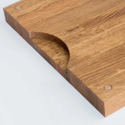 Blok dębowy deska do krojenia 45 x 30cm gruba certyfikowana RYBA WOODEN