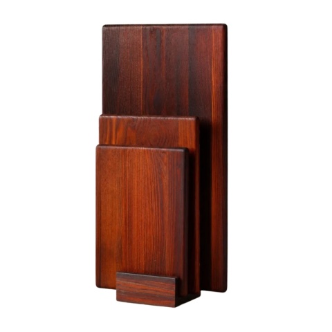 Zestaw 3 desek do krojenia PREMIUM termojesion AYA + stojak RYBA WOODEN