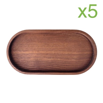 Zestaw 5 sztuk: Taca mini termojesion 20 x 10 x 1.5cm RYBA WOODEN