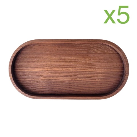 Zestaw 5 sztuk: Taca mini termojesion 20 x 10 x 1.5cm RYBA WOODEN